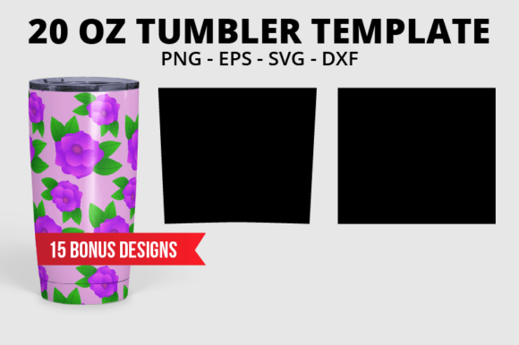 20 Oz Skinny Tumbler Template SVG: Graphics for Tumbler Wraps