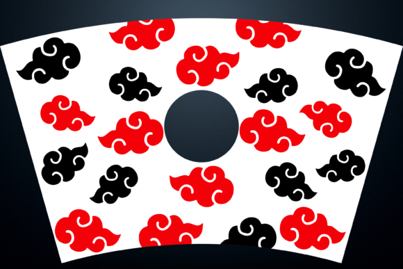 Anime Clouds 24oz Venti Cup Wrap Svg: Graphics & Print Templates