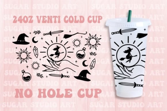 Basic Witch No Hole Cup: Halloween Graphics for Crafts
