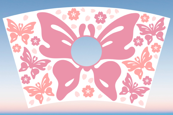 Butterfly Cherry Blossoms Svg: Graphics & Print Templates