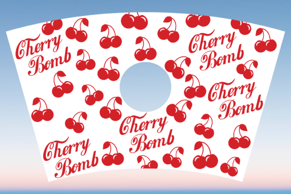 Cherry Bomb Retro Cup Wrap SVG – Graphics & Print Templates