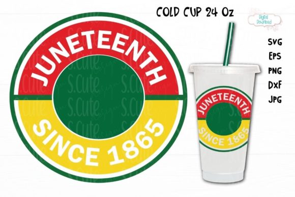 Cold Cup Ring 24 Oz SVG: Juneteenth Graphics & Illustrations
