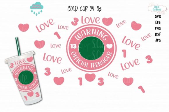 Full Wrap Cup 24 Oz Graphics & Illustrations
