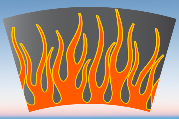 Hot Fire Flames Cup Wrap Svg Graphics & Print Templates