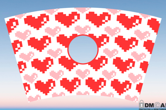 Pixel Hearts Starbucks Cup Wrap Svg: Graphics & Print Templates Review