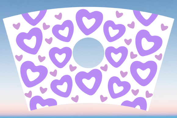 Purple Hearts Cup Wrap: Graphics & Print Templates Review
