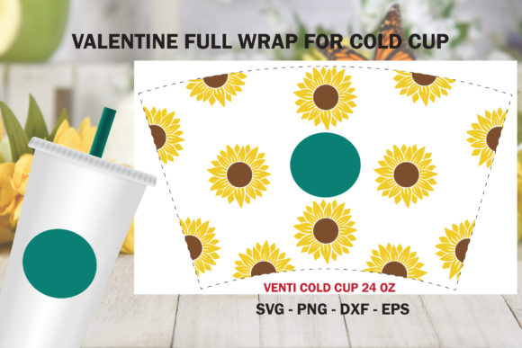 Sunflower Full Wrap Venti Cold Cup Graphics Review