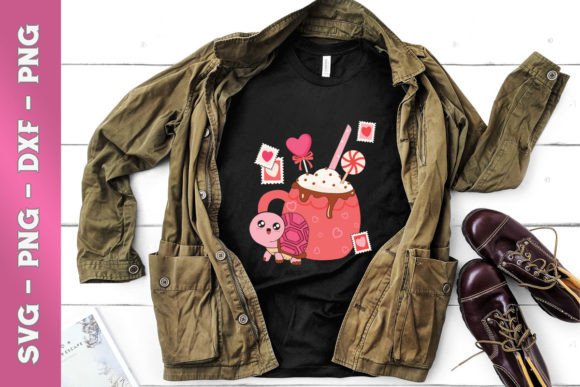 Valentine Turtle Cup Animals SVG: Crafts & Graphics for Local Brands