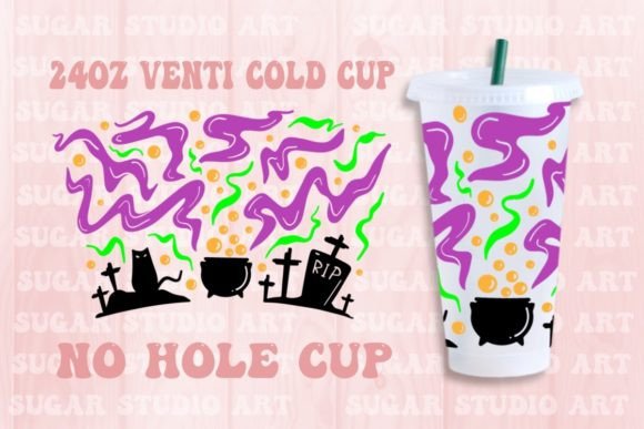 Witch No Hole Cup: Halloween Graphics for Crafts & Content