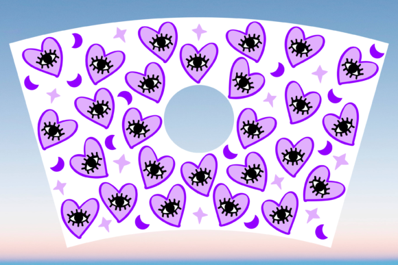 Witchy Eye Boho Cup Wrap Svg: Graphics & Print Templates
