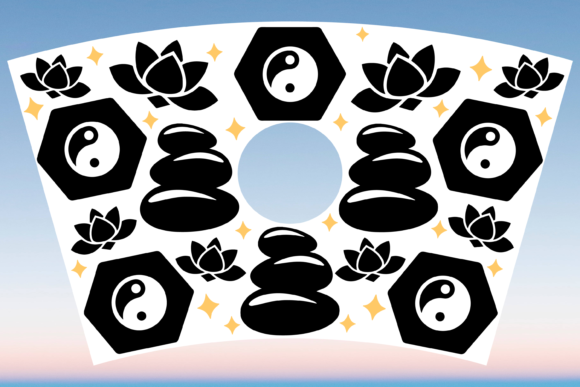 Yoga Stones Yin Yang Wrap Svg: Graphics & Print